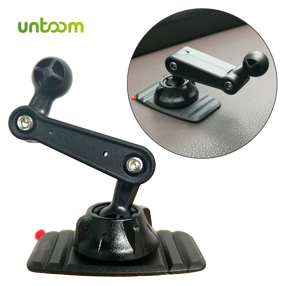 Untoom ฐานสติกเกอร์ติดแดชบอร์ดรถยนต์ หัวบอล 17 มม. หมุนได้ 360 องศา