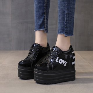 ผู้หญิงเกาหลีแพลตฟอร์มรองเท้าสายรัด 12 ซม.รองเท้าส้นสูง Comf…