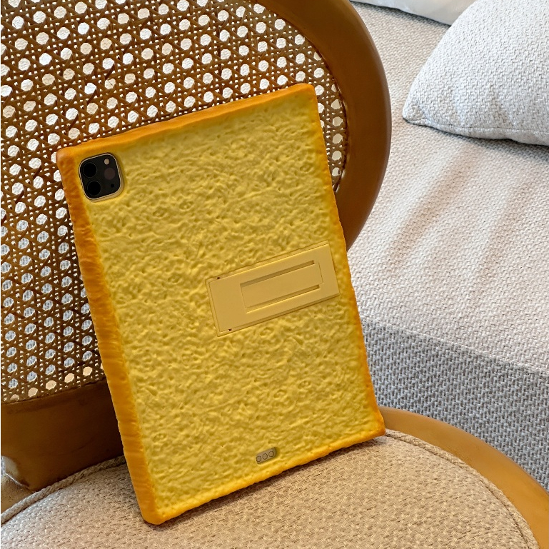 [สินค้าพร้อมส่ง] ตัวยึดเคส iPad ขนมปังปิ้งซิลิโคนน่ารักเข้ากันได้กับ iPad Pro 2022/2021/2020 11 นิ้ว 2018 12.9 นิ้ว 10 2022 10.9 นิ้ว AIR5 4 10.9 นิ้ว AIR3 10.5 นิ้ว 9th 8th 7th 6th รุ่นที่ 5 10.2 เคสป้องกันซิลิโคนครอบคลุม
