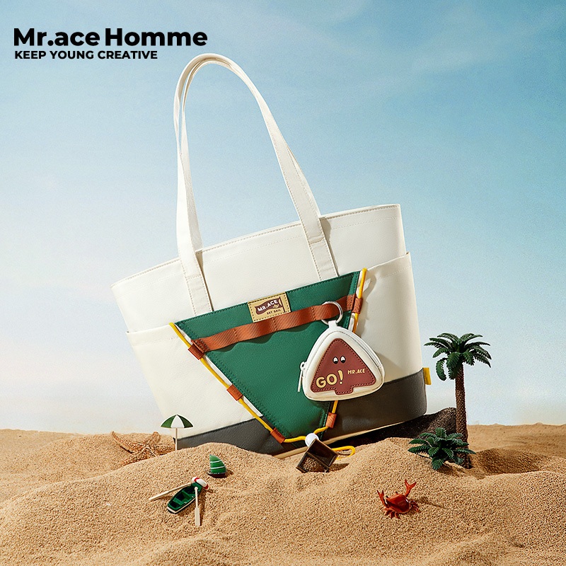 Mracehomme กระเป๋าสะพายไหล่ ทรงโท้ท จุของได้เยอะ เรียบง่าย สําหรับผู้หญิง