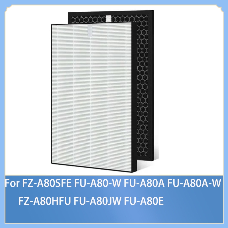 อะไหล่ไส้กรองคาร์บอน HEPA 390*285 สําหรับเครื่องฟอกอากาศ Sharp FZ-A80SFE FU-A80-W FU-A80A FU-A80A-W FZ-A80HFU FU-A80JW FU-A80E