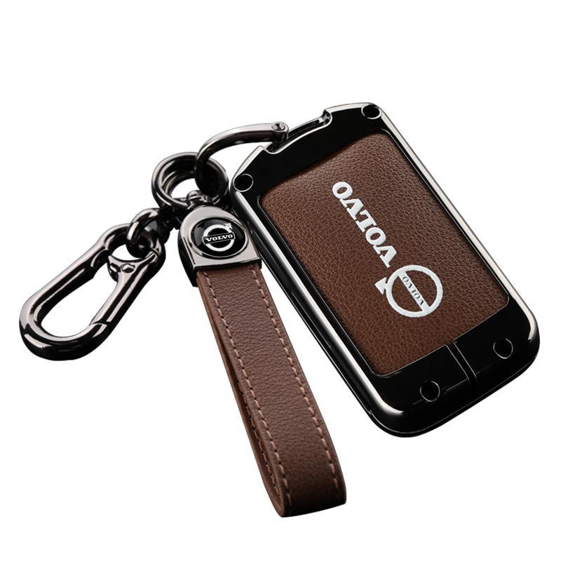 เคสกุญแจรถยนต์หนัง+อลูมิเนียม Volvo XC90 XC60 XC40 C40 V60 S90 S60 Recharge เคสกุญแจรีโมทรถยนต์วอลโว่ ของแต่งรถยนต์ พวงกุญแจ ราคา ถูกที่สุด ดีลบีเคเค แกลเลอรีภาพที่ 8