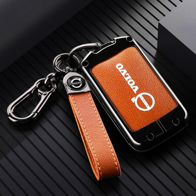 เคสกุญแจรถยนต์หนัง+อลูมิเนียม Volvo XC90 XC60 XC40 C40 V60 S90 S60 Recharge เคสกุญแจรีโมทรถยนต์วอลโว่ ของแต่งรถยนต์ พวงกุญแจ ราคา ถูกที่สุด ดีลบีเคเค แกลเลอรีภาพที่ 7