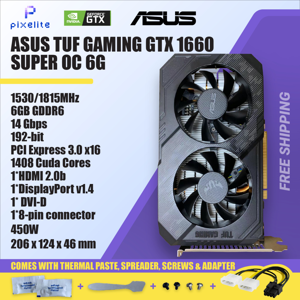 การ์ดจอ สําหรับ ASUS GTX 1660 super 1660s 1660Ti TI GPU GTX1660super nvidia
