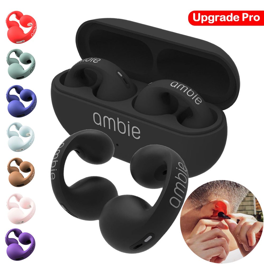 Ambie หูฟังบลูทูธไร้สาย 5.3 TWS IPX5 พร้อมไมโครโฟน สําหรับเล่นกีฬา