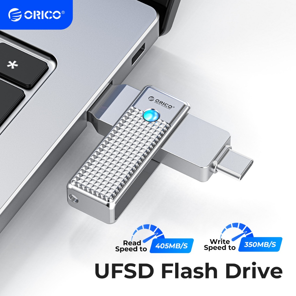 Orico USB 3.2 แฟลชไดรฟ์ UFSD Disk Type C OTG แฟลชไดรฟ์โทรศัพท์ 128GB 256GB 512GB (UFSD-LD)
