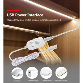 แถบไฟ LED COB USB 5V พร้อมสวิตช์เซนเซอร์ตรวจจับการเคลื่อนไหว PIR สําหรับห้องครัว ห้องนอน ตู้ ชั้นวางไวน์ ตู้เสื้อผ้า เครื่องประดับ กระจกแต่งตัว เตียง โคมไฟ DIY
