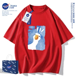 ✨สินค้าพร้อมส่ง✨เสื้อยืดคอกลมลายร่วมกับ NASA ใส่ได้ทั้งชายและหญิง ผลิตจากผ้าคอตตอน 100% เหมาะสำหรับเยาวชน