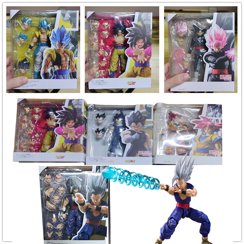 Shf ตุ๊กตาฟิกเกอร์ Dragon Ball Z Action Figure Articulado Son Goku Black Gogeta Vegeta Super Hero Sa