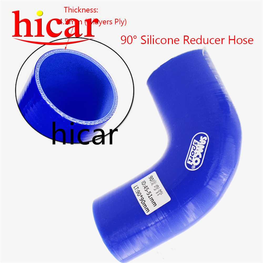 90° Degree SAMCO ท่อเทอร์โบซิลิโคน ลดข้อศอก เส้นผ่าศูนย์กลางคงที่ สีฟ้า สําหรับรถยนต์