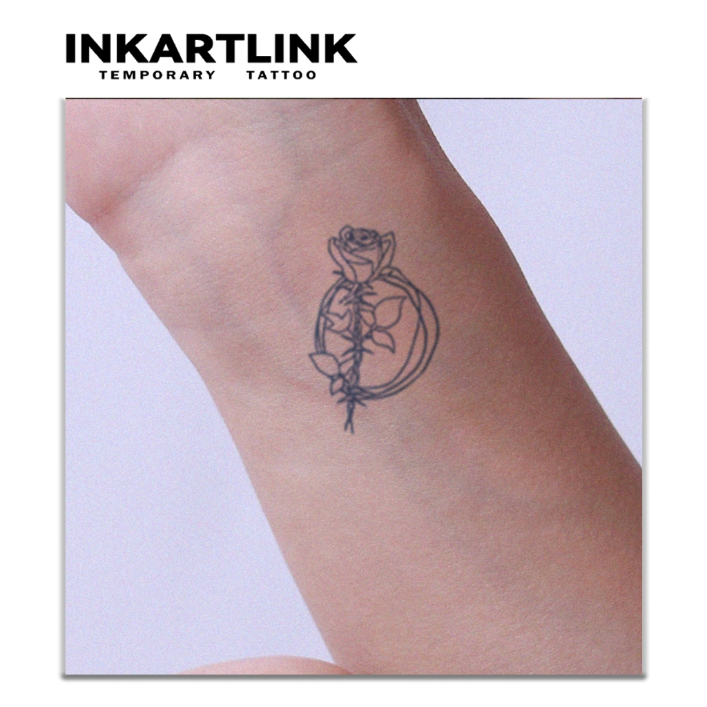 ลายดอกไม้เล็กๆ 11 ดอก สติกเกอร์รอยสักชั่วคราว รอยสักมายากลกันน้ำติดทนนาน รอยสักปลอมยาวนานถึง 15 วัน รอยสักกึ่งถาวร