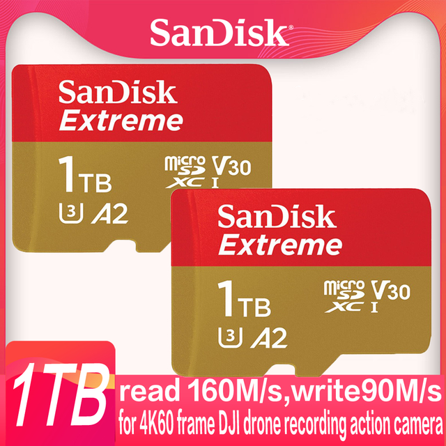 การ์ดหน่วยความจํา Micro SD 1TB 16GB 32GB 64GB 128GB 256GB 512GB แบบพกพา