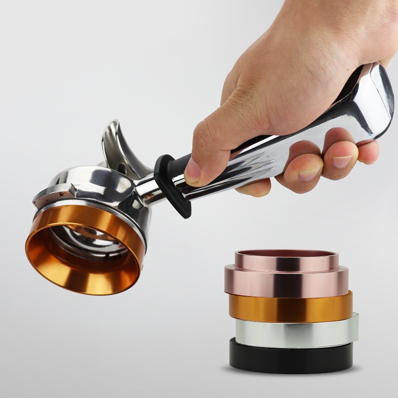 51/53/58 มม.แม่เหล็กอลูมิเนียมกาแฟ Dosing Ring Espresso Dosing Funnel ใช้งานได้จริงและใช้งานง่าย