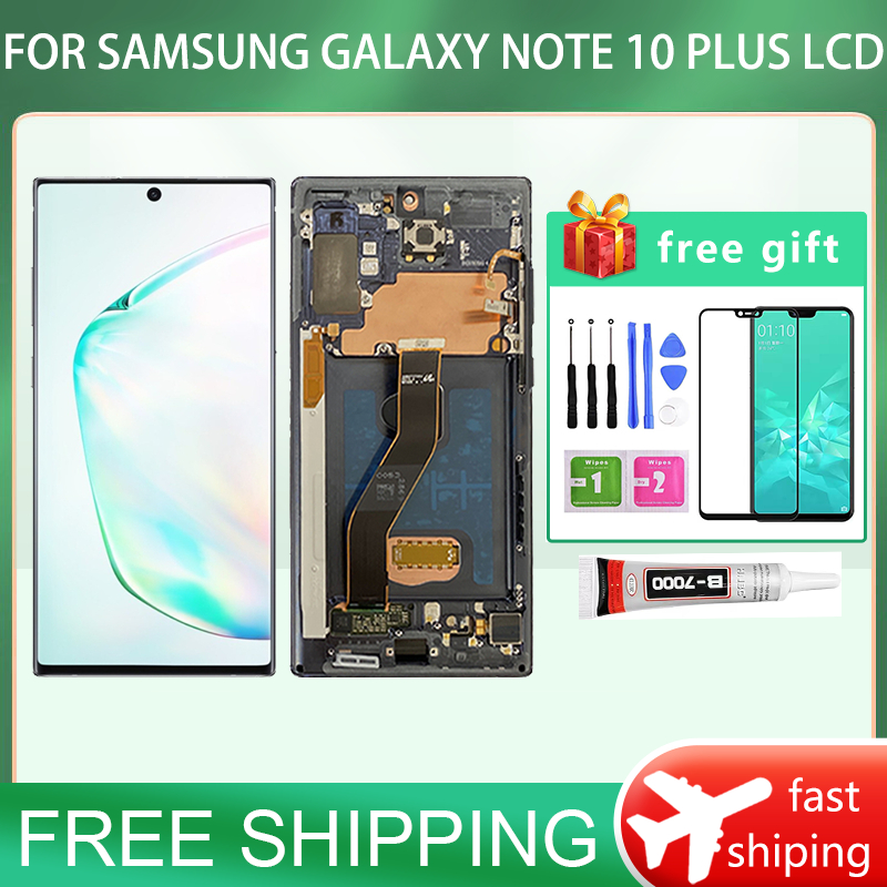 Oled อะไหล่หน้าจอสัมผัส LCD พร้อมกรอบ สําหรับ Samsung Galaxy Note 10 Plus N975 N9750 N975F SM-N975F/DS
