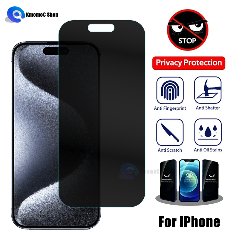 ป้องกันการแอบมอง เพื่อความเป็นส่วนตัว (ฟิล์มกันเสือก) สําหรับ for iPhone 16 15 14 13 12 Mini 11 Pro X Xr Xs Max 8 7 6 6s Plus SE