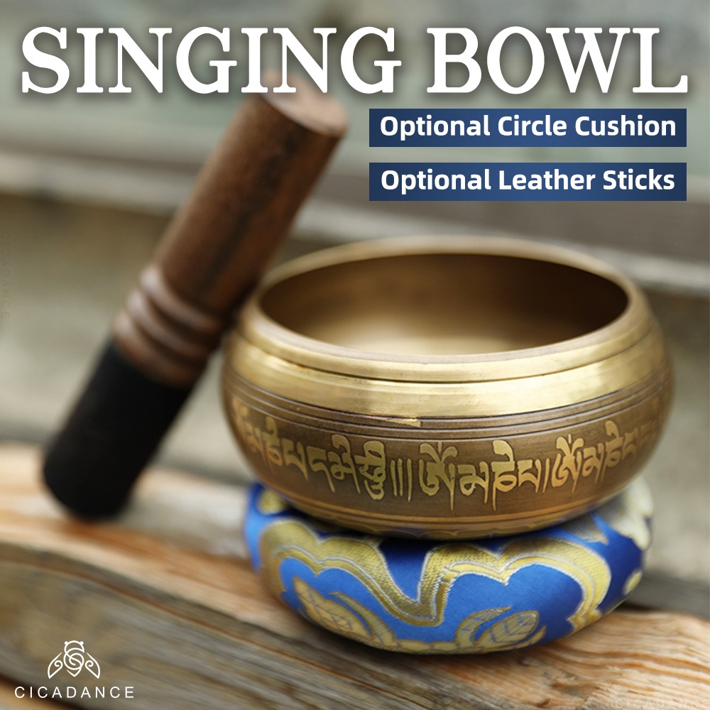 ขันทิเบตแท้ 8.5 ซม/9 ซม ทำด้วยมือ ชามร้องเพลง สำหรับดนตรีบำบัด โยคะ สมาธิ คริสตัลคลีนซิ่ง