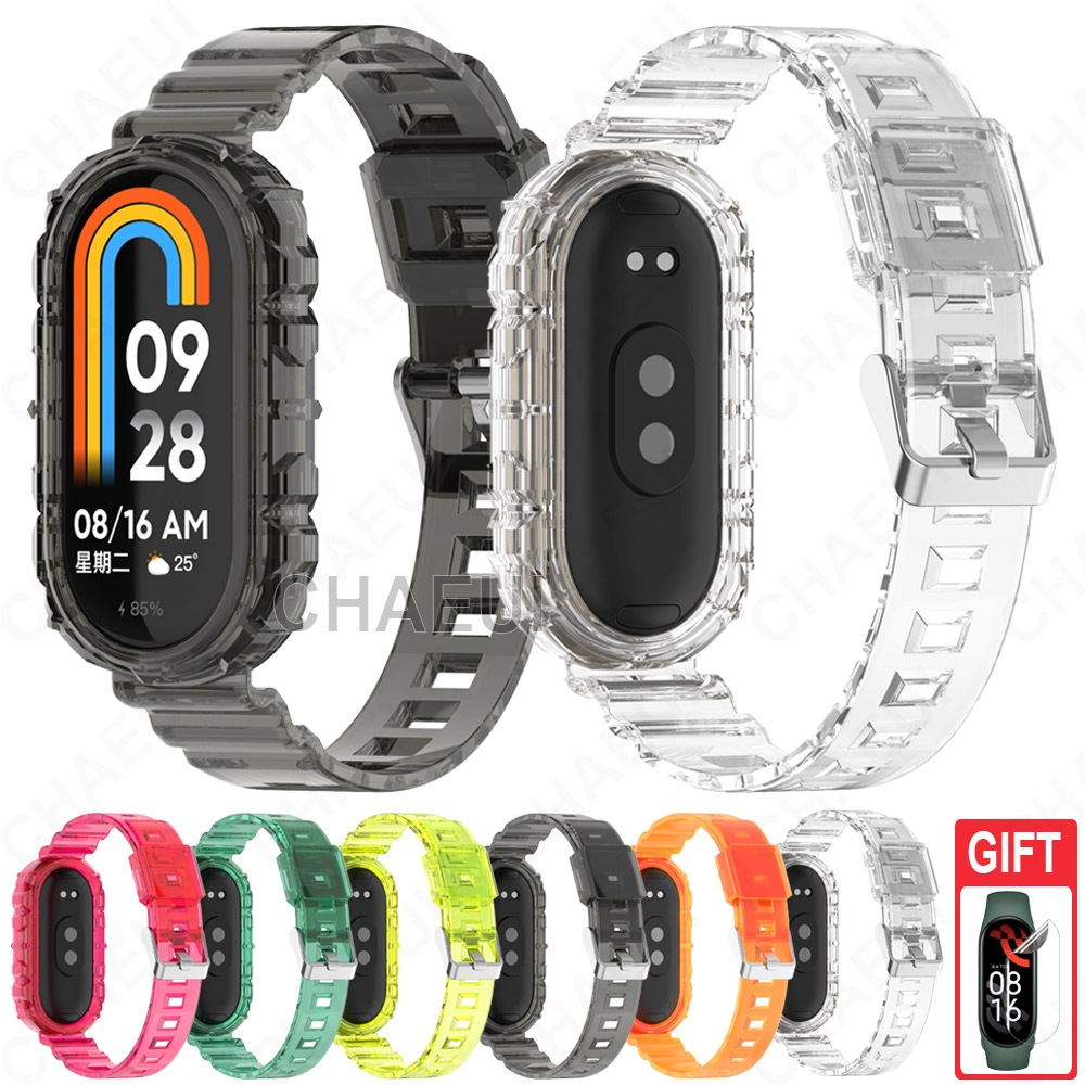 สายรัดข้อมือซิลิโคนเปลี่ยนอุปกรณ์เสริม Xiaomi Smart Band 9 8 7 / Mi Band 6 5