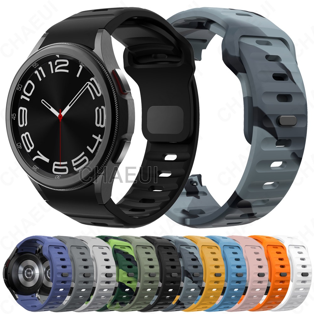 สายรัดซิลิโคนวงสร้อยข้อมืออุปกรณ์เสริมสําหรับ Galaxy Watch 7 FE 6 5 Pro 4 45mm 44mm 40mm Classic 42mm 47mm 46mm 43mm