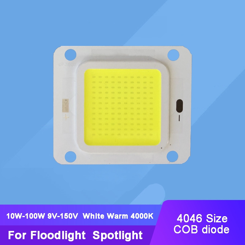 ไฟ LED COB 10W - 100W 4000K สีขาวอบอุ่น และพื้นผิวสี่เหลี่ยม 4640 ขนาด