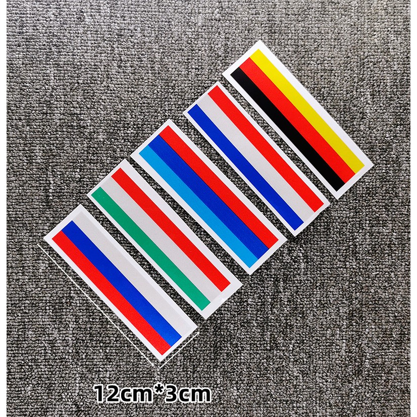 สติกเกอร์รถTriband BMWฝรั่งเศสสเปนอิตาลีรัสเซียเยอรมนีสะท้อนแสงDecalsสําหรับกระจกมองหลังพวงมาลัยHandlebarรถจักรยานยนต์