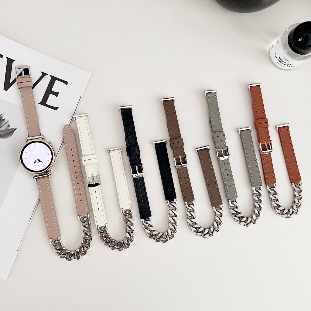 Leather Chain Strap สาย Huawei Watch GT 7 Strap Huawei watch GT 6 สาย Huawei watch GT 5 Strap สาย hu