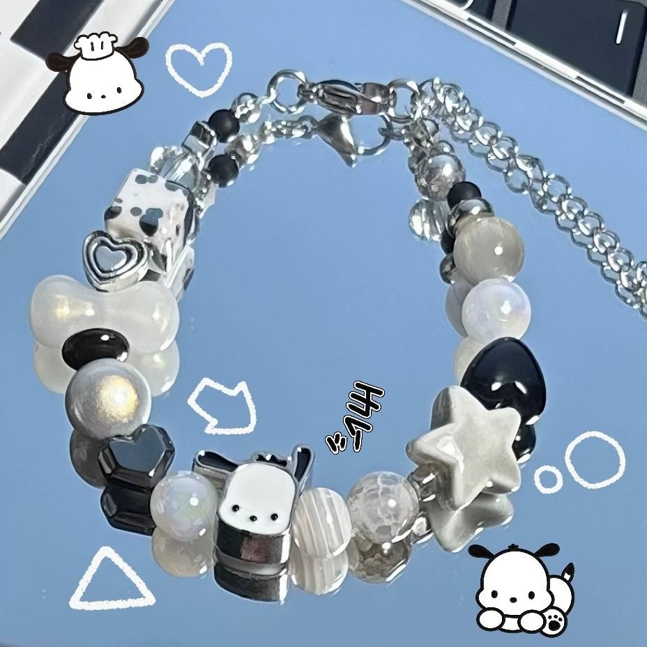 สร้อยข้อมือลูกปัดดีไซน์สัตว์น่ารัก สร้อยคู่รักคู่เพื่อน เครื่องประดับมือของขวัญวันพิเศษ