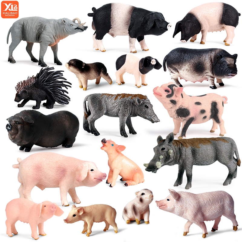 โมเดลฟิกเกอร์ รูปสัตว์ปีก หว่านหมู หมู หมู หมู น่ารัก ของเล่นเสริมการเรียนรู้เด็ก สําหรับตกแต่งบ้าน