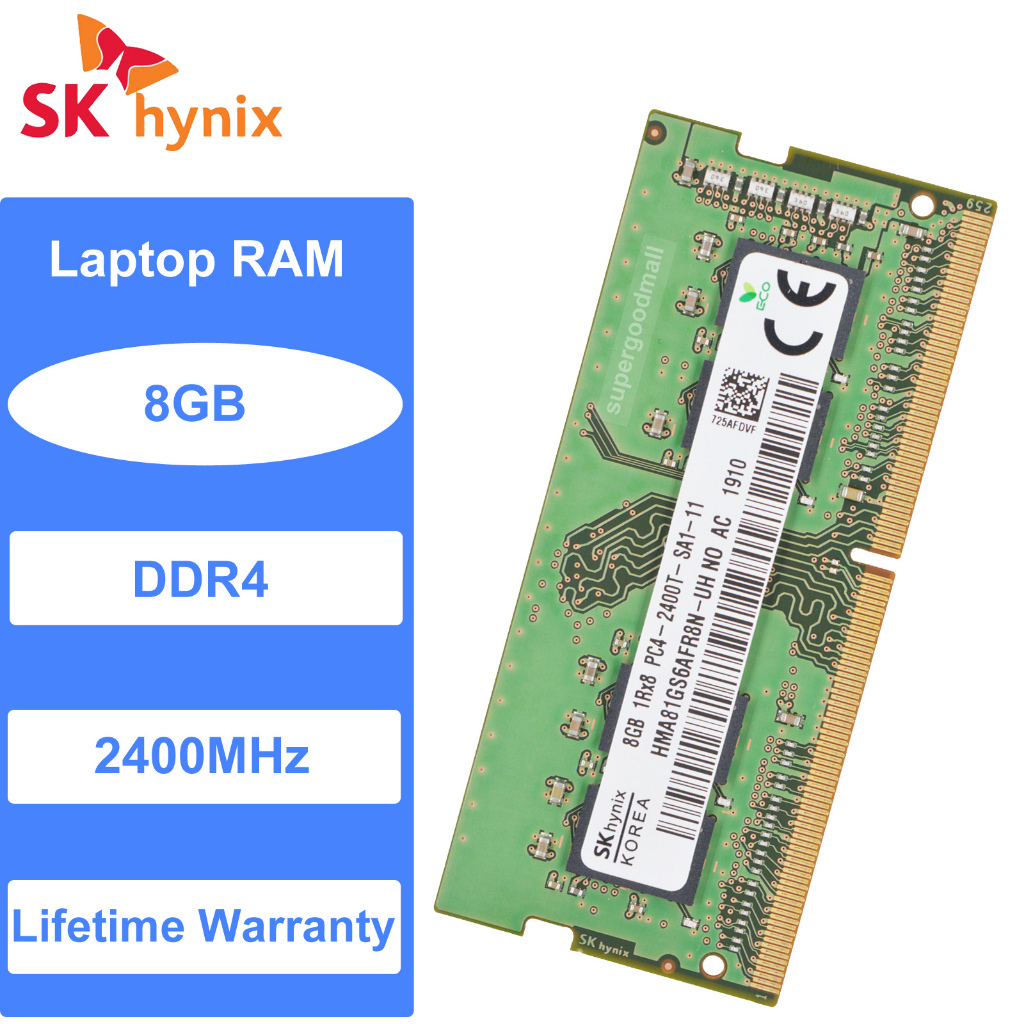 Sk Hynix 8Gb 1Rx8 Pc4-2400 T Ddr4-2400 Mhz 260 Pin 1.2 V SODIMM Laptop Memory RAM(SODIMMแรมหน่วยความ