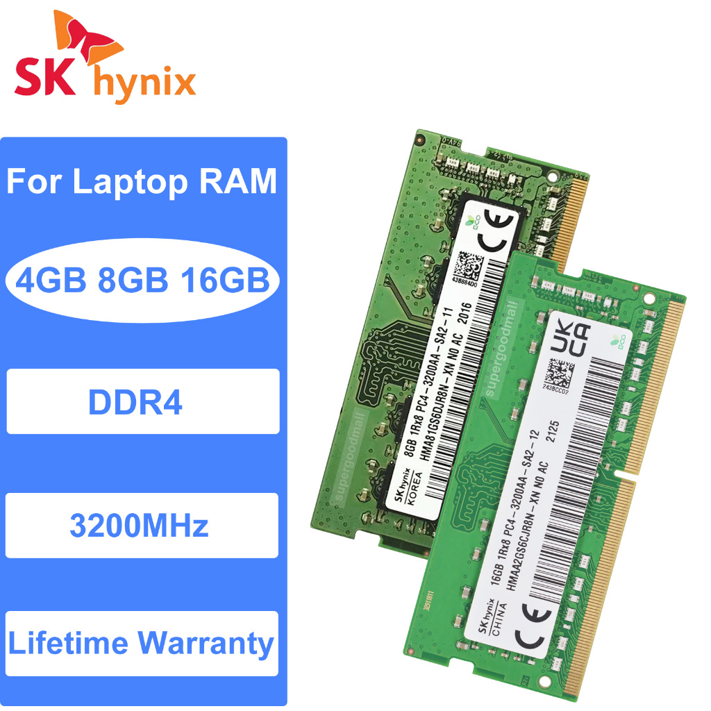 Sk Hynix แรมหน่วยความจําแล็ปท็อป 4GB 8GB 16GB PC4 3200AA DDR4 3200MHz 260Pin 1.2V SODIMM