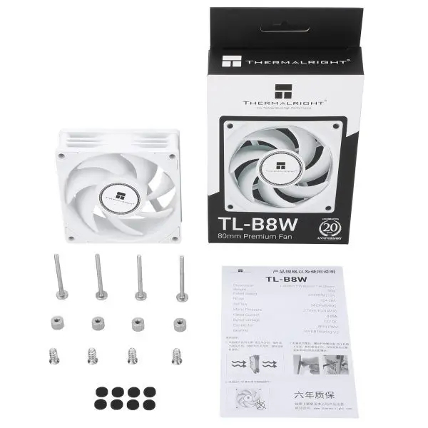 Thermalright พัดลมระบายความร้อน CPU TL-8015 TL-8015W TL-B8W TL-B8 80 มม. 8 ซม. 4PIN PWM