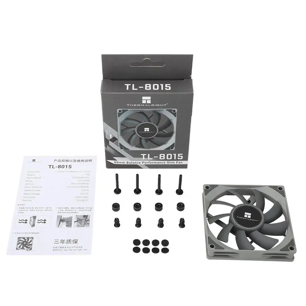 Thermalright พัดลมระบายความร้อน CPU TL-8015 TL-8015W TL-B8W TL-B8 80 มม. 8 ซม. 4PIN PWM