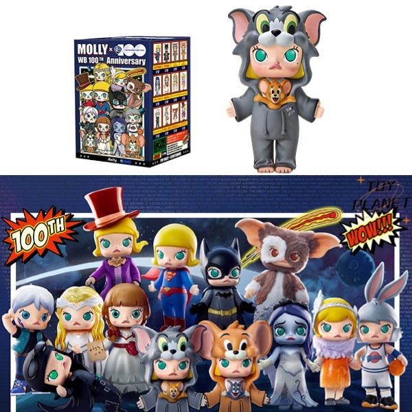 [ คลังสินค ้ าพร ้ อม ] Molly Warner Bros.100th Anniversary Series Mystery Box Blind Box Action Figure Tom and Jerry Batman Space Jam