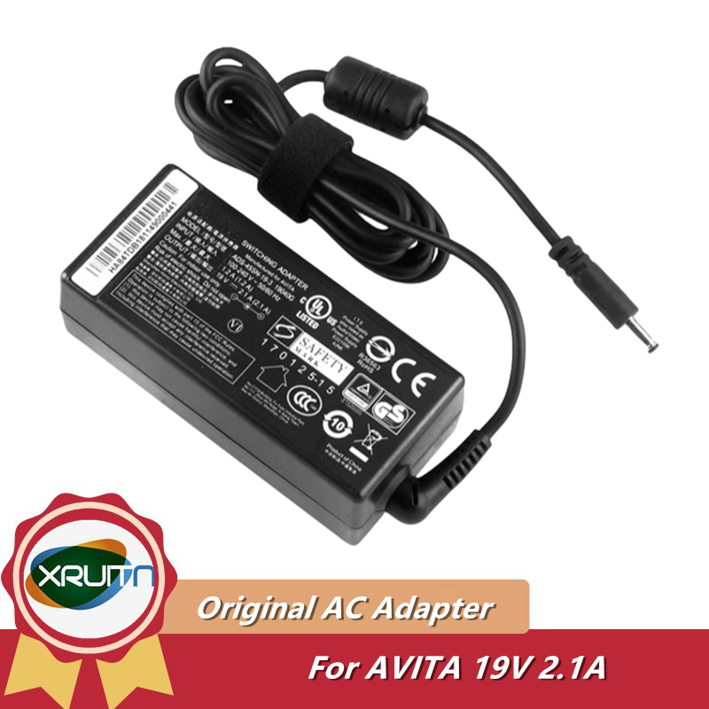 แล็ปท็อป AC Adapter Charger สําหรับ AVITA 19V 2.1A 39.9W ADS-40SI-19-3 19040E ADS-45SN-19-3 19040G S