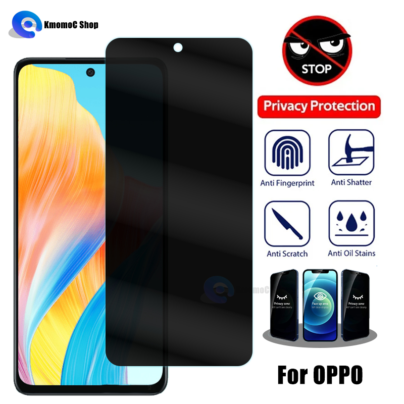 ป้องกันการแอบมอง เพื่อความเป็นส่วนตัว (ฟิล์มกันเสือก) สําหรับ OPPO A60 A79 A38 A18 A1 A98 A78 A58 A57 A77 A77s A74 A95 A94 A92 A91 A73 A72 A53 A93 A54 A52 A33 A9 A5 2020 A32 A31 A17 A17k A16 A16k A15 A15s A12 A11 A7 A5s A3s A12e A1k 4G 5G