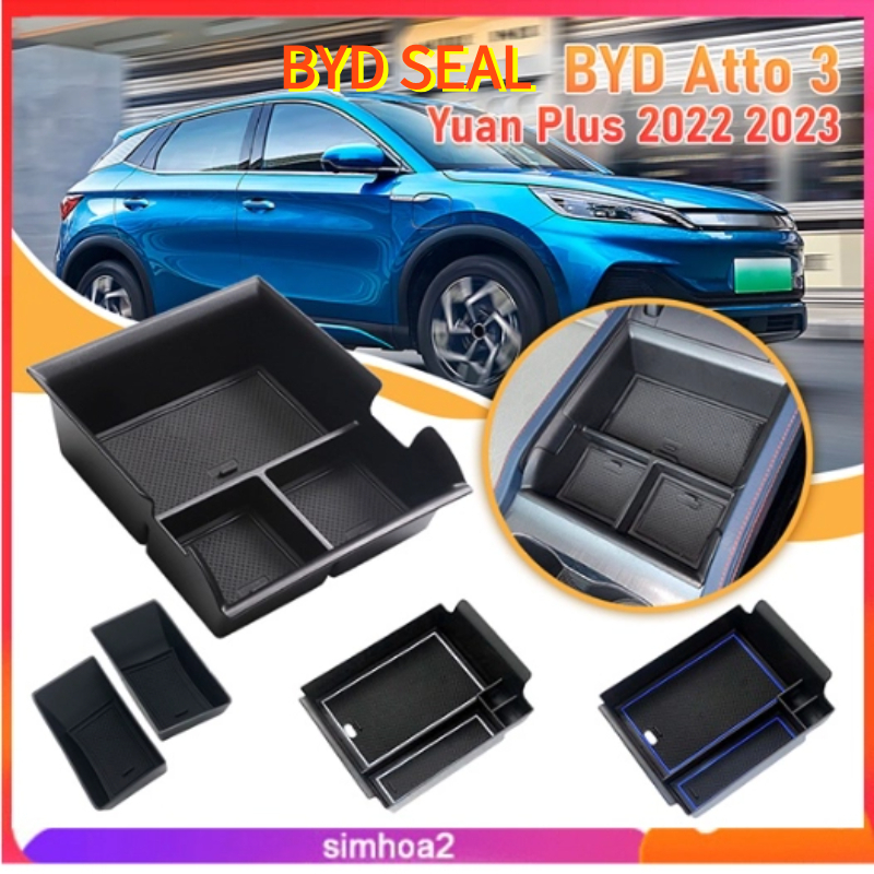 [Simhoa2] เหมาะสำหรับBYD atto 3 กล่องเก็บของกล่องที่เท้าแขนกลางดัดแปลงกล่องเก็บของช่องใส่อุปกรณ์เสริม