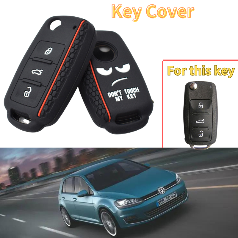 เคสรีโมตกุญแจซิลิโคน 3 ปุ่ม สําหรับ VW Golf Polo Skoda Fabia Octavia Superb SEAT Leon Toledo Altea Ibiza