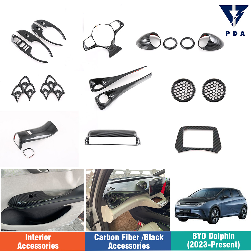 Byd Dolphin 2023 อุปกรณ์เสริม คาร์บอนไฟเบอร์ สําหรับตกแต่งภายในรถยนต์ ราคา ถูกที่สุด ดีลบีเคเค
