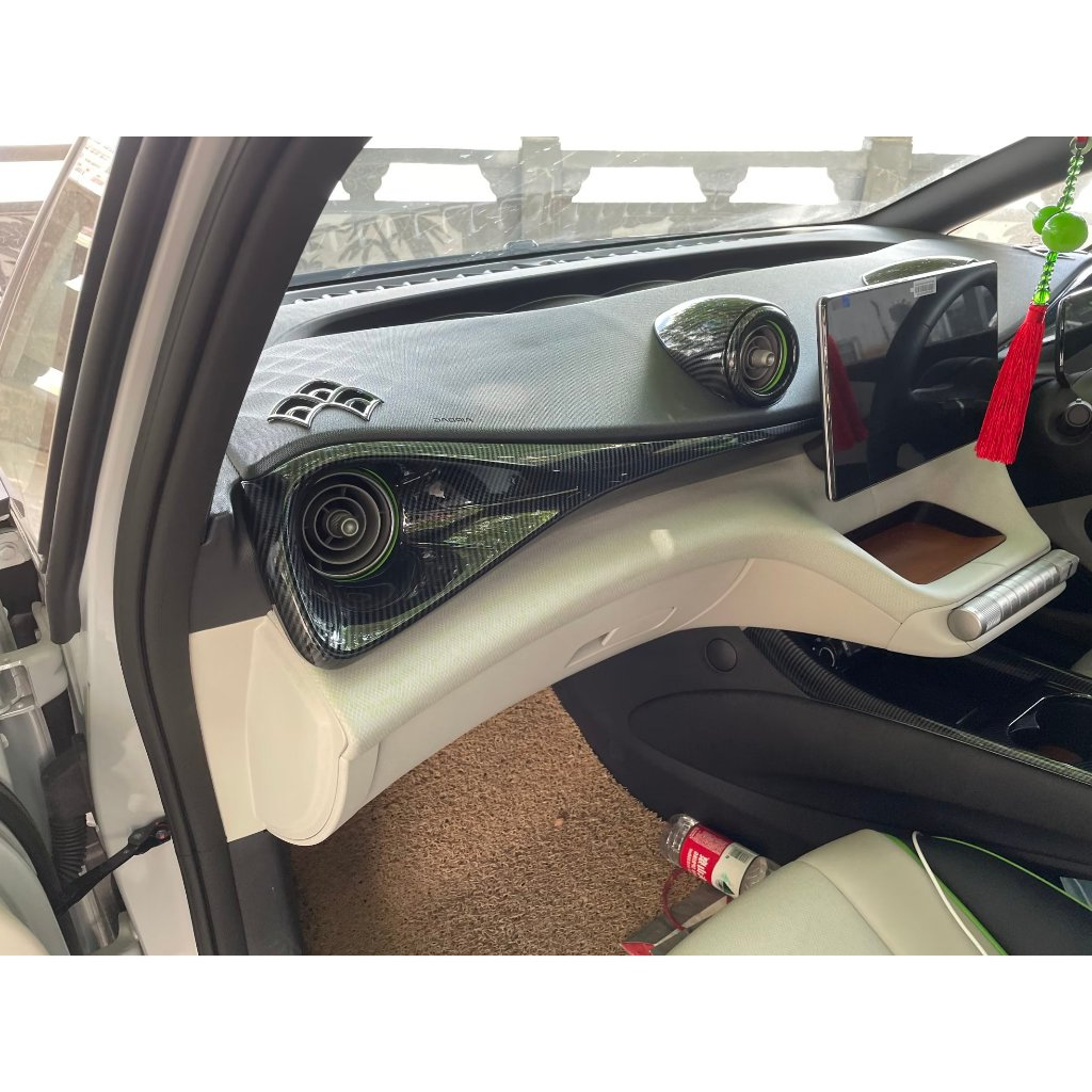 Byd Dolphin 2023 อุปกรณ์เสริม คาร์บอนไฟเบอร์ สําหรับตกแต่งภายในรถยนต์ ราคา ถูกที่สุด ดีลบีเคเค แกลเลอรีภาพที่ 7