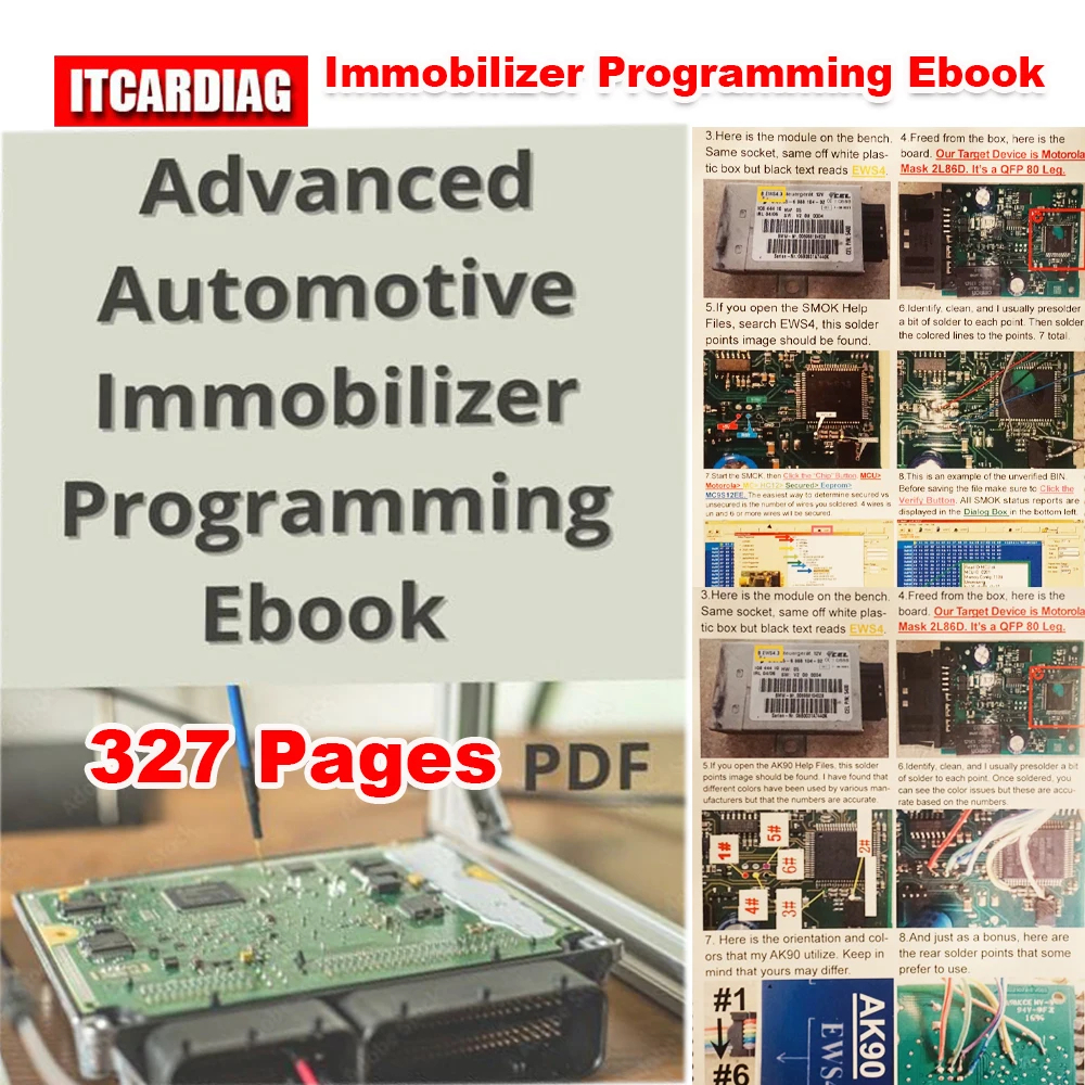 ขั้นสูงยานยนต์ Immobilizer การเขียนโปรแกรม Ebook 327 หน้า PDF ECU การเขียนโปรแกรม Diagnose เครื่องมื