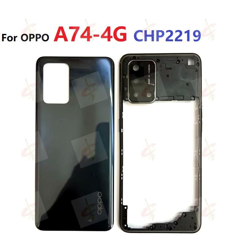บอดี้ Body ฝาหลัง บอดี้กลาง สําหรับ oppo A74 4G กรกรอบ ฝาครอบ เลนส์กล้อง แบบเปลี่ยน สําหรับ