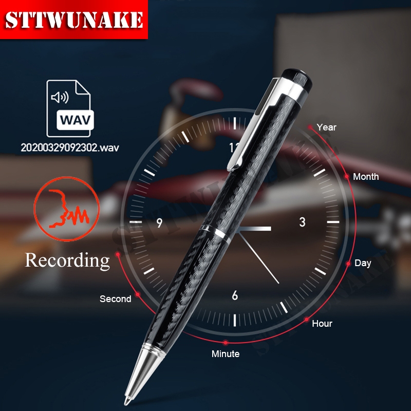 STTWUNAKE Mini Voice Activated Recorder ปากกา Spy บันทึกเสียงดิจิตอลฟังอุปกรณ์เสียงที่ซ่อนอยู่สวมใส่