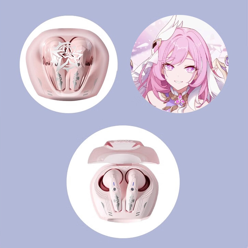 【ฟรีของขวัญ】Honkai Impact 3 Elysia หูฟังบลูทูธไร้สาย 5.3 พร้อมปลายหูฟัง ลดเสียงรบกวน ความล่าช้าต่ํา คุณภาพเสียง HiFi พร้อมป้าย Elysia