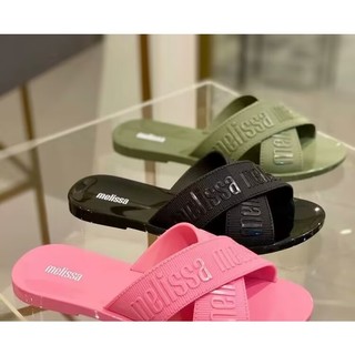 2024 Melissafrench styleComfortable Ladies Slippers Summer Casual Beach Shoes Flat Lightweight Jelly Shoes