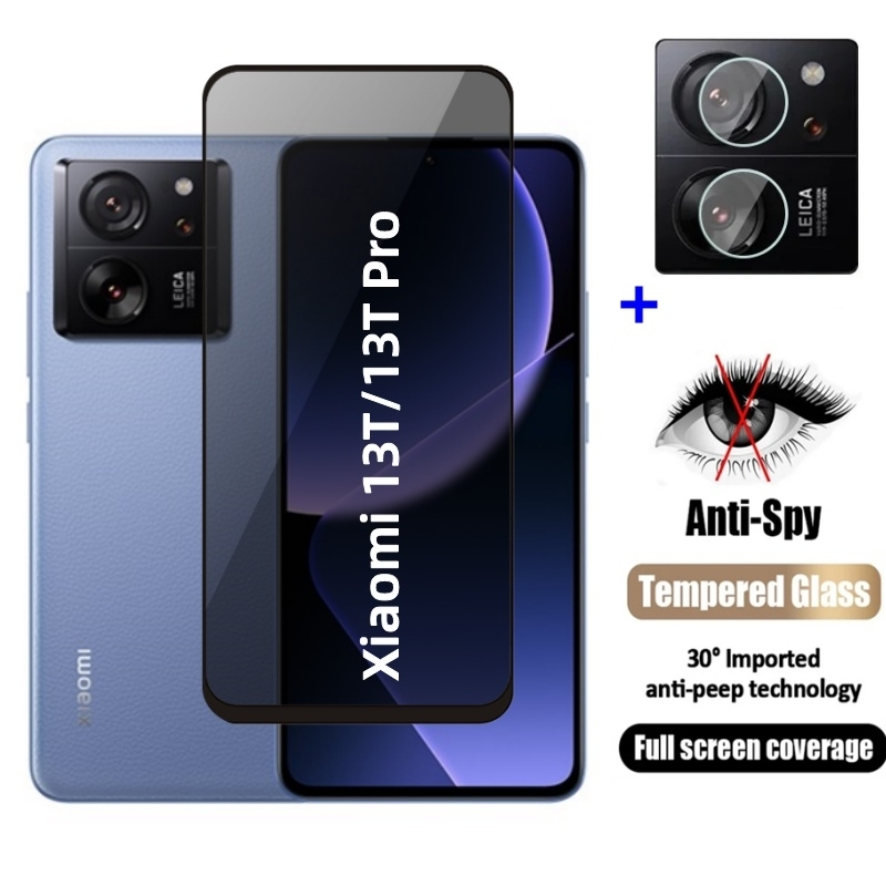 2in1 ความเป็นส่วนตัวกระจกนิรภัยสําหรับ Xiaomi 14T 13T 12T 11T Pro 5G 13TPro 14T Mi14T 5G 9H ป้องกัน Spy กระจกส่วนตัวป้องกันหน้าจอสําหรับ Xiomi13T กลับกล้องเลนส์ฟิล์ม