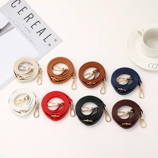 BIBITOP สายสะพายกระเป๋า สะพายข้าง หนัง PU ยาว 1.2 ซม. ปรับได้ แบบเปลี่ยน หัวเข็มขัดทองหรือเงิน