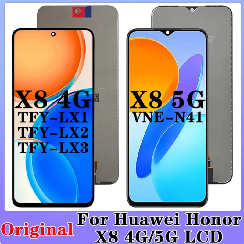ชุดประกอบหน้าจอสัมผัส LCD สําหรับ Huawei Honor X8 4G 5G LCD VNE-N41 TFY-LX1 TFY-LX2 TFY-LX3 HonorX8