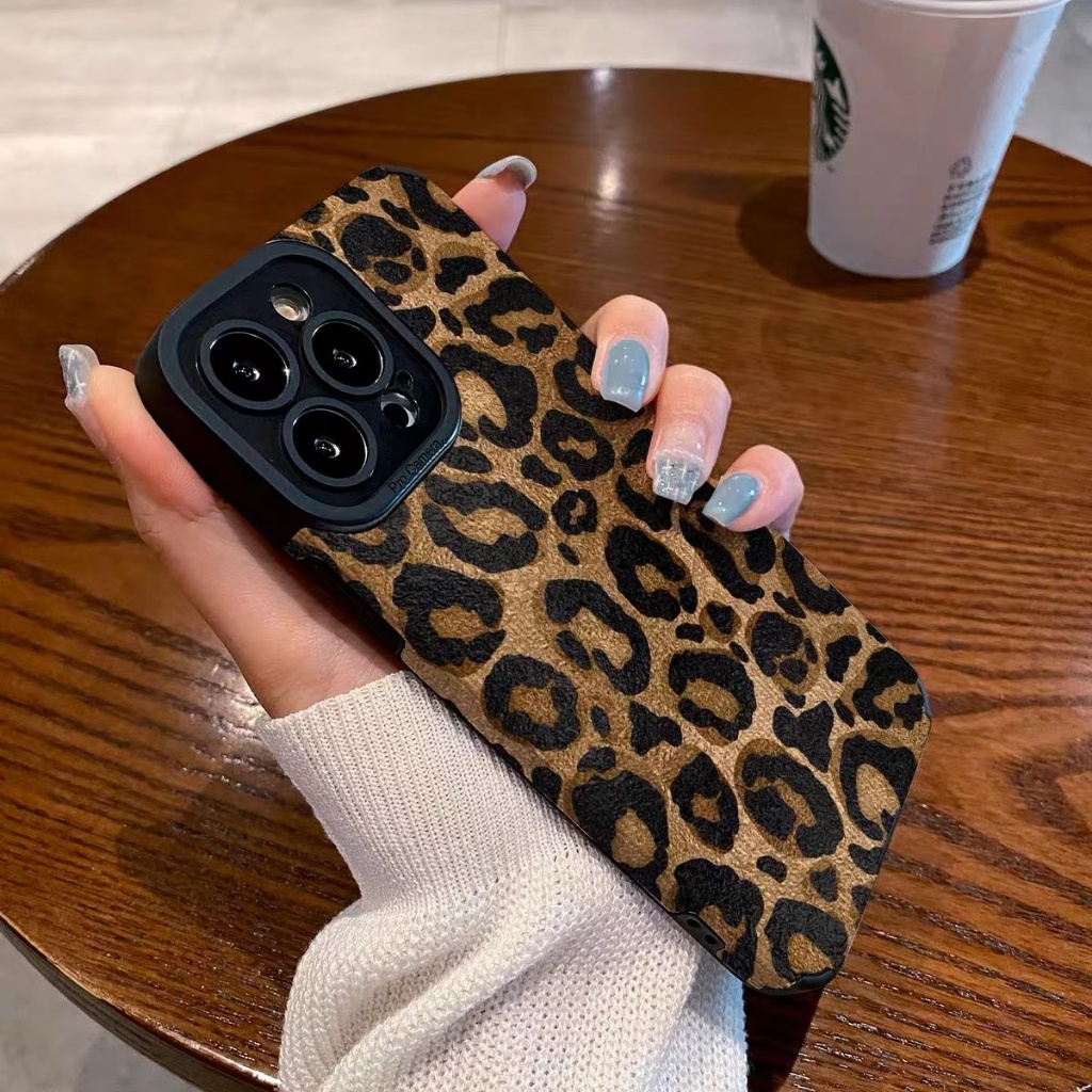 เคสโทรศัพท์มือถือหนัง พิมพ์ลายเสือดาว แฟชั่น สําหรับ iphone 15 Pro Max 14 Pro Max i14 plus 13 Pro Max i13 13pro 11 Pro Max i11 X XR Xs Max 7 plus 8 plus 12 Pro Max