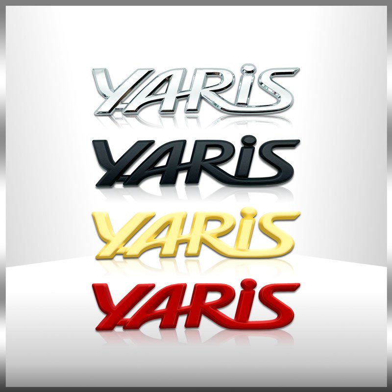ตราสัญลักษณ์โลหะ พลาสติก รูปโลโก้ตัวอักษร สําหรับรถยนต์ Toyota Yaris