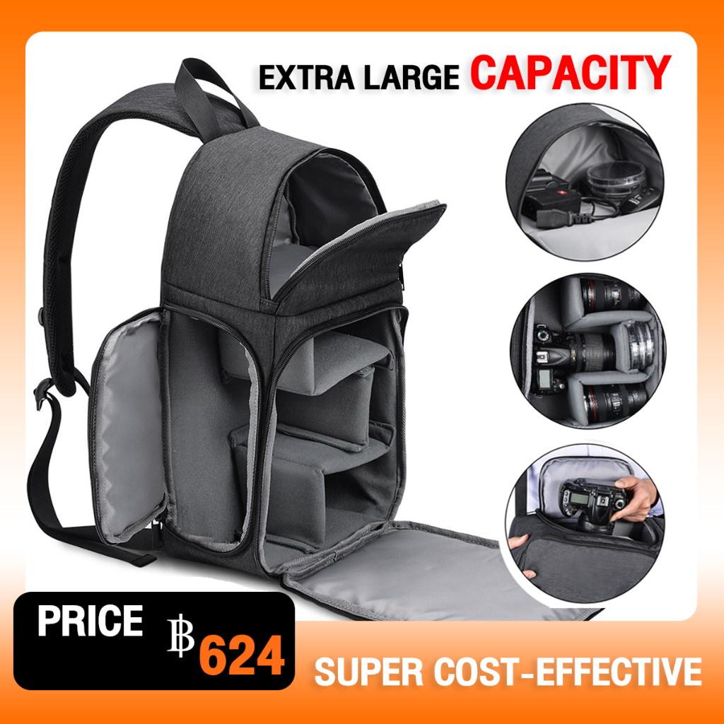 กระเป๋ากล้องดิจิตอลมัลติฟังก์ชั่น Waterproof Rainproof Portable Shoulder กระเป๋ากล้อง camera bag กระเป๋ากล้องสะพายห Camera Sling Bag camera backpack bag camera bag waterproof