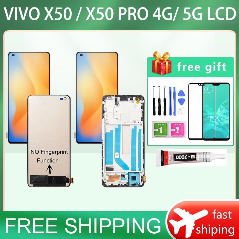 หน้าจอสัมผัส LCD พร้อมกรอบ แบบเปลี่ยน สําหรับ VIVO X50 X50 Pro 4G 5G X50 X50 Pro X51